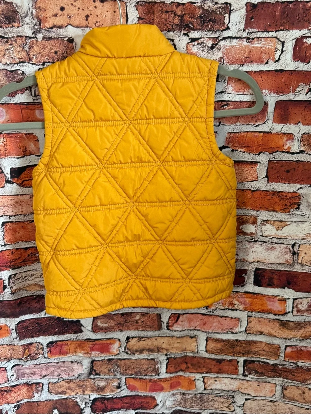 Gymboree Toddler 4T Mustard Yellow Quilted Puffer Vest Snap Front Fall